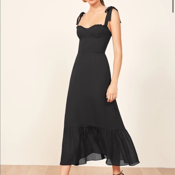 ๐ NWOT Reformation Nikita Dress Black - Picture 3 of 7